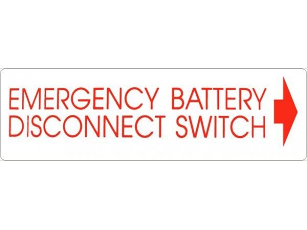 105959 SkyJack Battery Disconnect Switch Decal