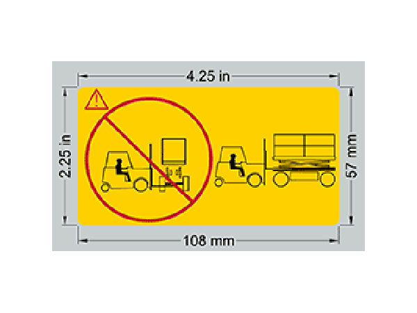 102894 SkyJack Decal Correct Forklift Position