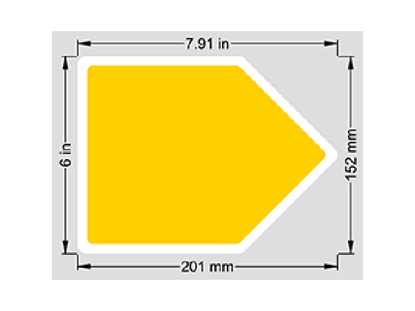 0070540 Snorkel Decal Yellow Arrow