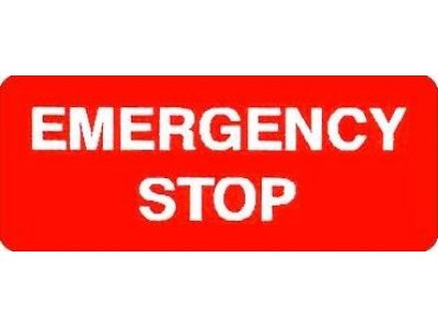 111814AB SkyJack Emergency Stop Decal