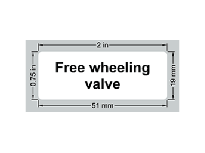 103297 SkyJack Decal Free Wheeling Valve